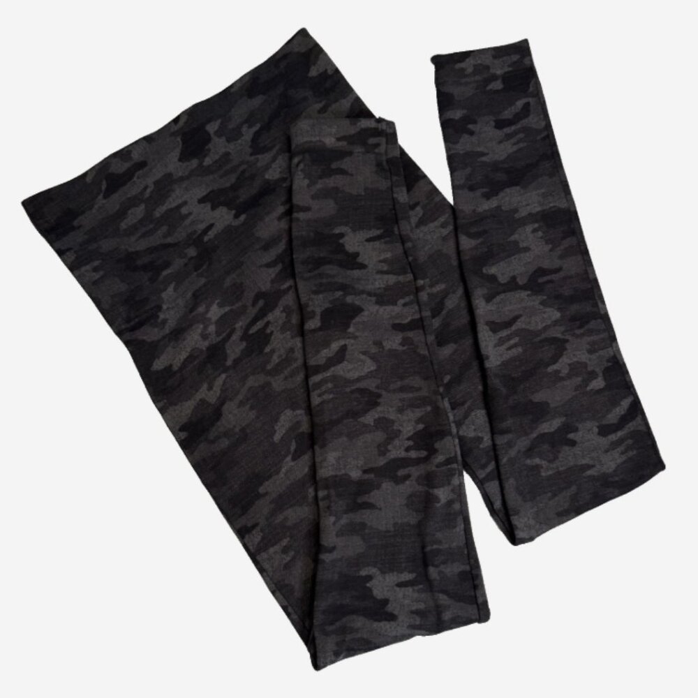 Spanx Leggings Small Womens Gray Camo Stretch High Waist Camouflage RN112121